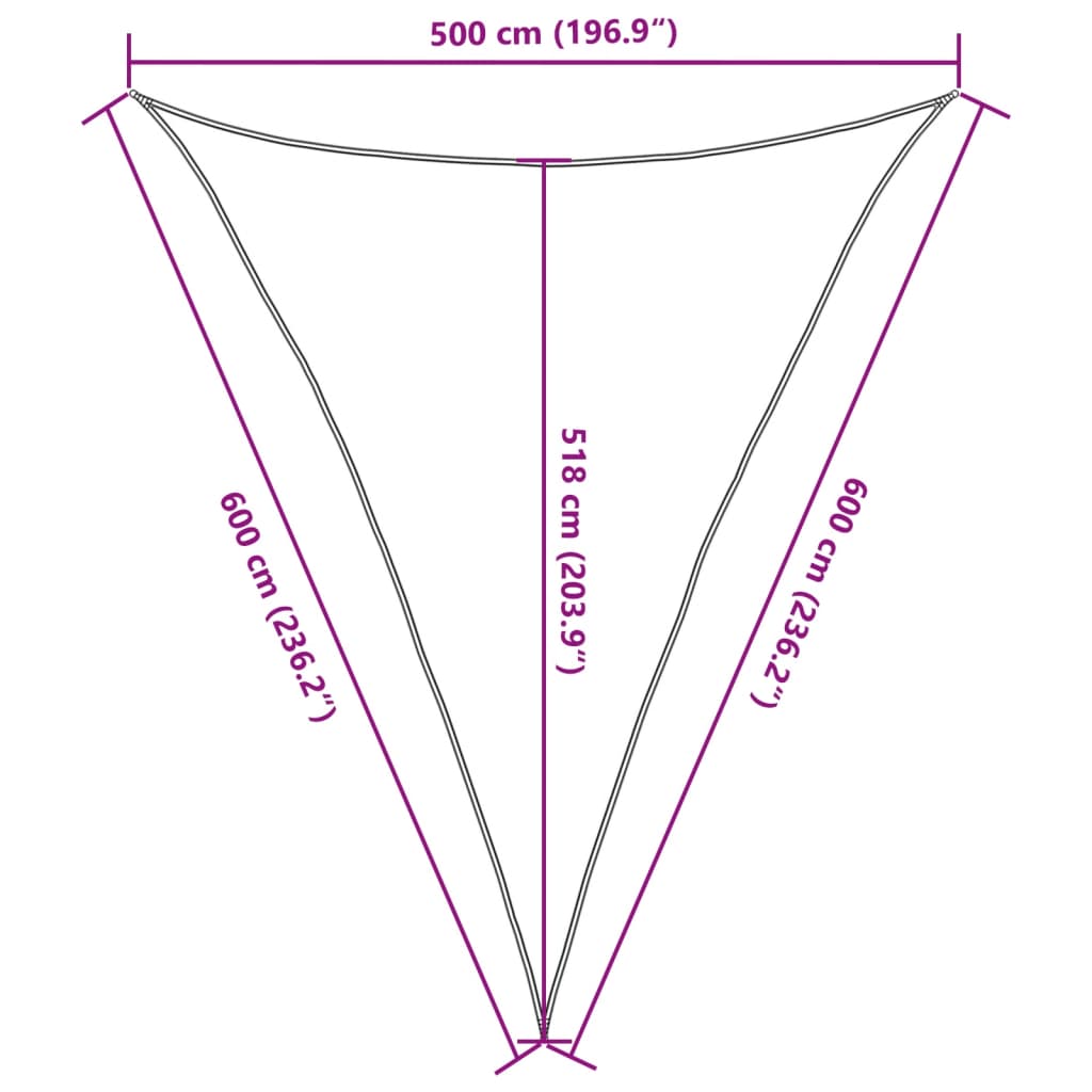 Πανί Σκίασης Ανθρακί 5 x 6 x 6 μ. από HDPE 160 γρ./μ² 10