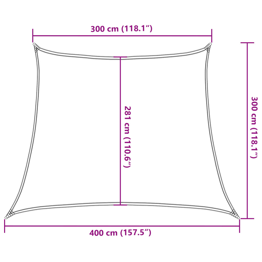 Πανί Σκίασης Ανθρακί 3/4 x 3 μ. από HDPE 160 γρ./μ² 10