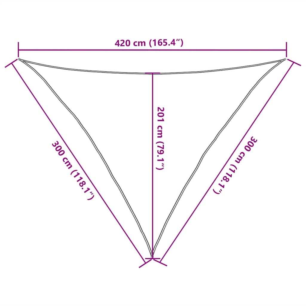 Πανί Σκίασης Μπεζ 3 x 3 x 4,2 μ. από HDPE 160 γρ/μ² 10