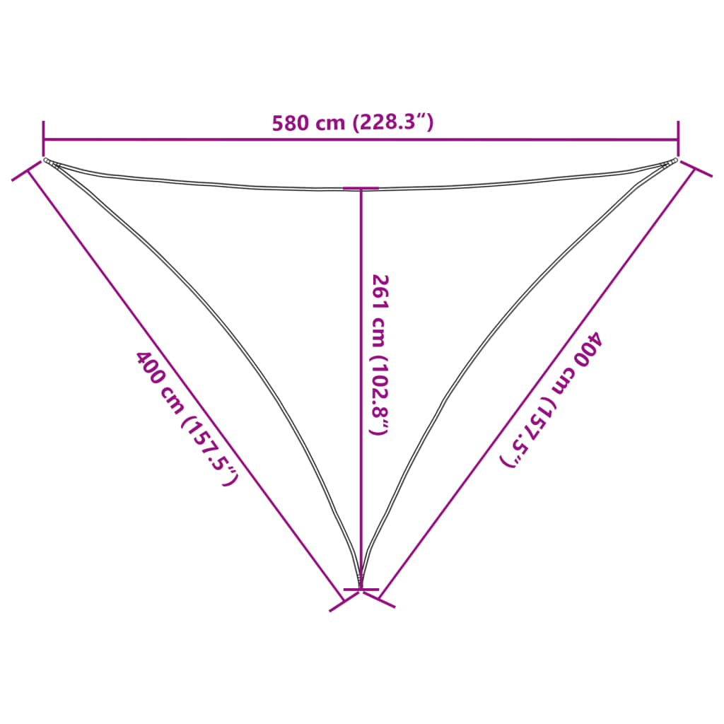 Πανί Σκίασης Μπεζ 4 x 4 x 5,8 μ. από HDPE 160 γρ./μ² 10