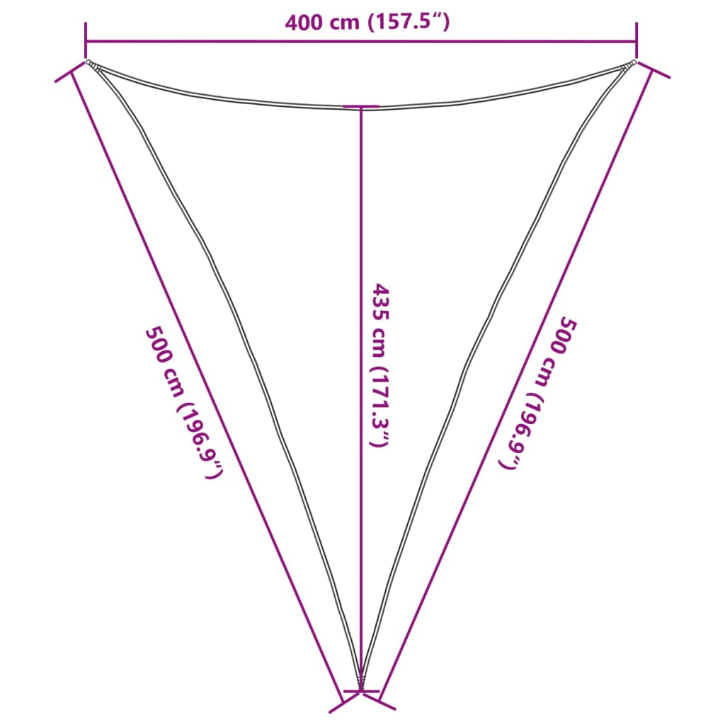 Πανί Σκίασης Μπεζ 4 x 5 x 5 μ. από HDPE 160 γρ./μ² 10