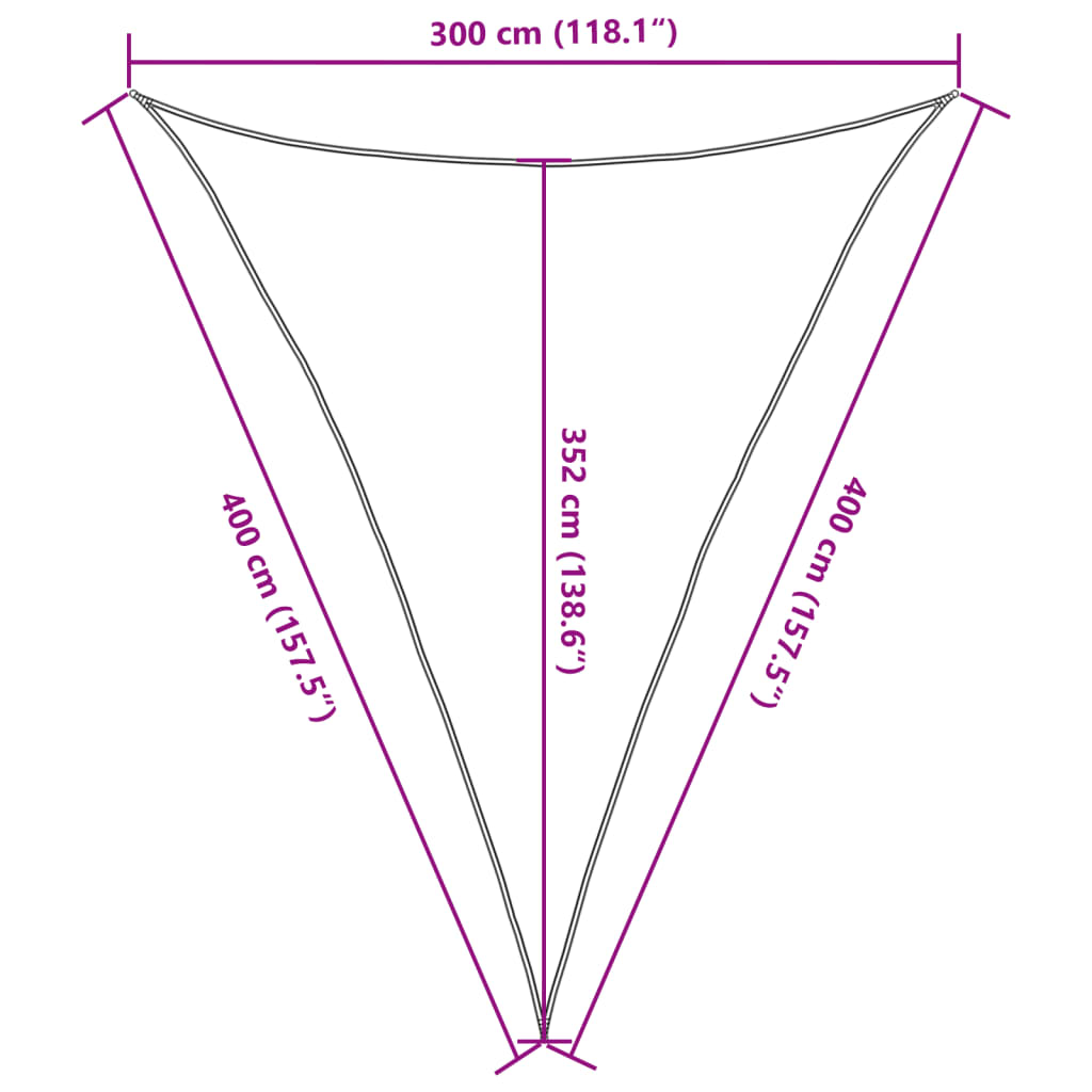 Πανί Σκίασης Κρεμ 3 x 4 x 4 μ. από HDPE 160 γρ./μ² 10