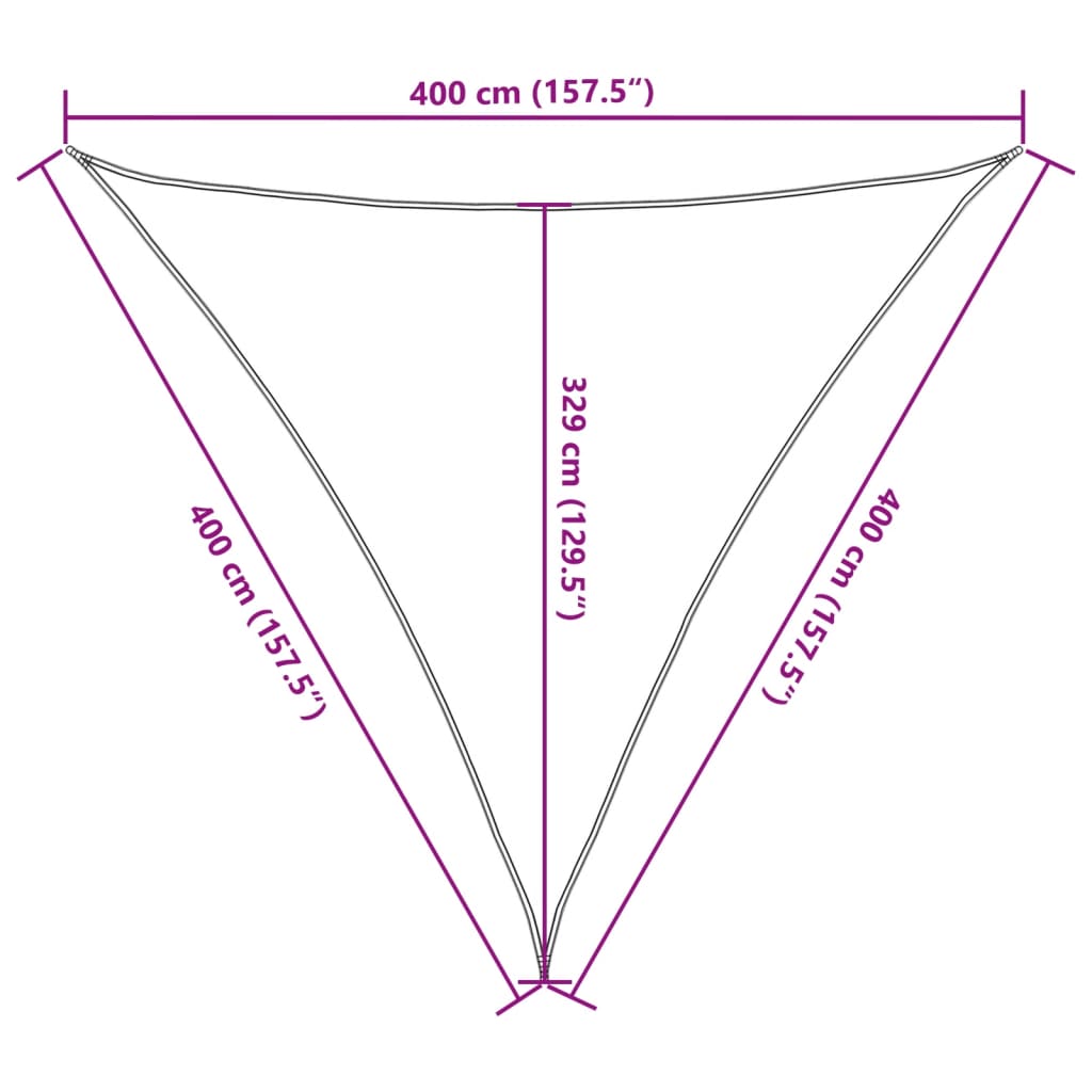 Πανί Σκίασης Κρεμ 4 x 4 x 4 μ. από HDPE 160 γρ./μ² 10