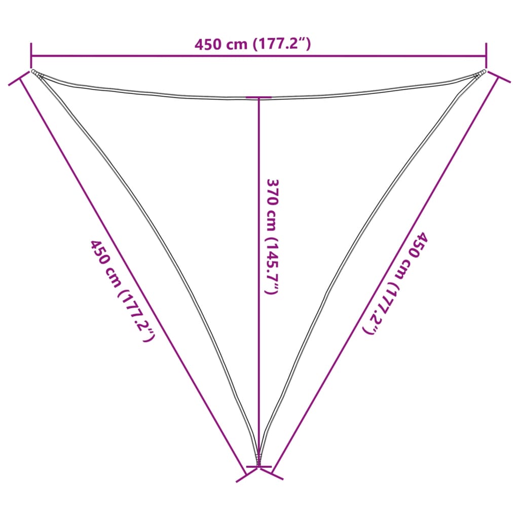 Πανί Σκίασης Κρεμ 4,5 x 4,5 x 4,5 μ. από HDPE 160 γρ./μ² 10