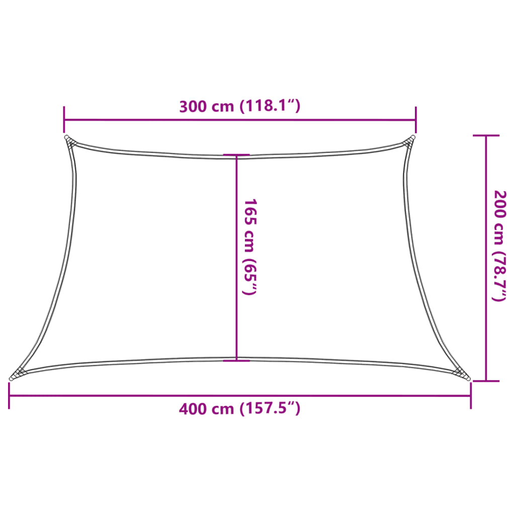 Πανί Σκίασης Κρεμ 3/4 x 2 μ. από HDPE 160 γρ./μ² 10
