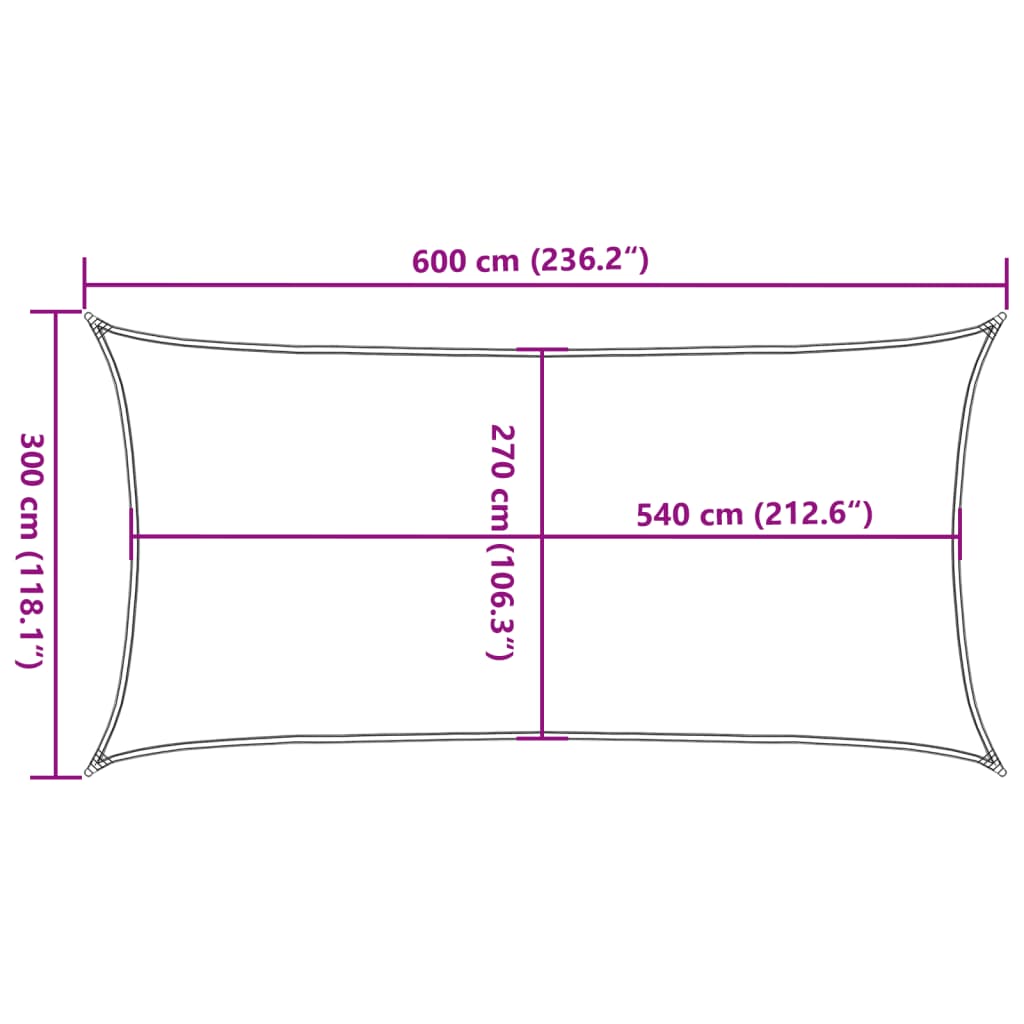 Πανί Σκίασης Τερακότα 3x6 μ. από HDPE 160 γρ./μ² 10