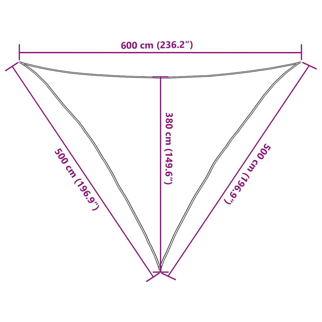 Πανί Σκίασης Τερακότα 5 x 5 x 6 μ. από HDPE 160 γρ./μ² 10