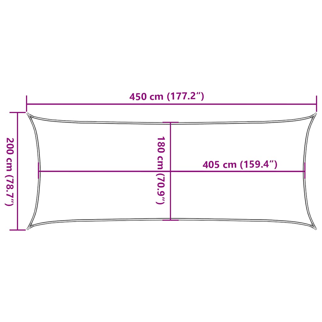Πανί Σκίασης Taupe 2 x 4,5 μ. από HDPE 160 γρ./μ² 10