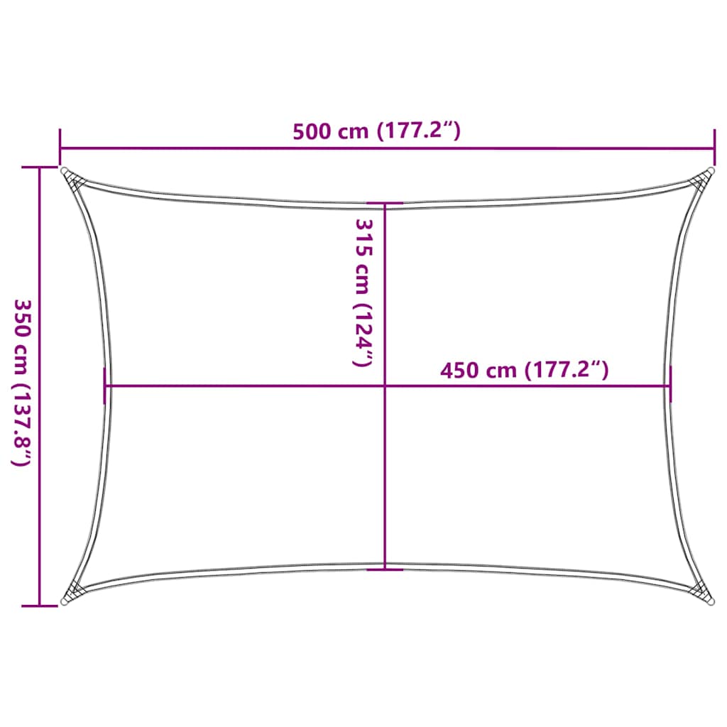 Πανί Σκίασης Taupe 3,5 x 5 μ. από HDPE 160 γρ./μ² 10