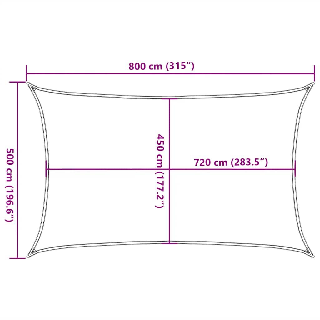 Πανί Σκίασης Taupe 5 x 8 μ. από HDPE 160 γρ/μ² 10