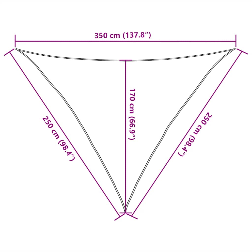 Πανί Σκίασης Taupe 2,5 x 2,5 x 3,5 μ. από HDPE 160 γρ/μ² 10