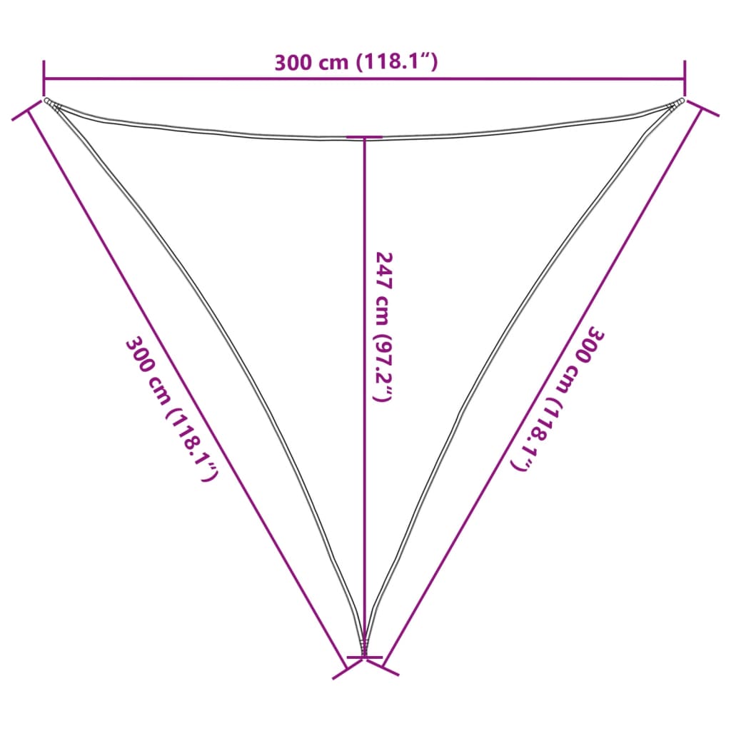 Πανί Σκίασης Taupe 3 x 3 x 3 μ. από HDPE 160 γρ/μ² 10