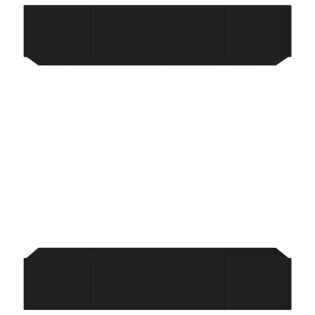 Έπιπλα Τηλεόρασης 4 τεμ. Μαύρα 80x30x30 εκ. Επεξεργασμένο Ξύλο 2