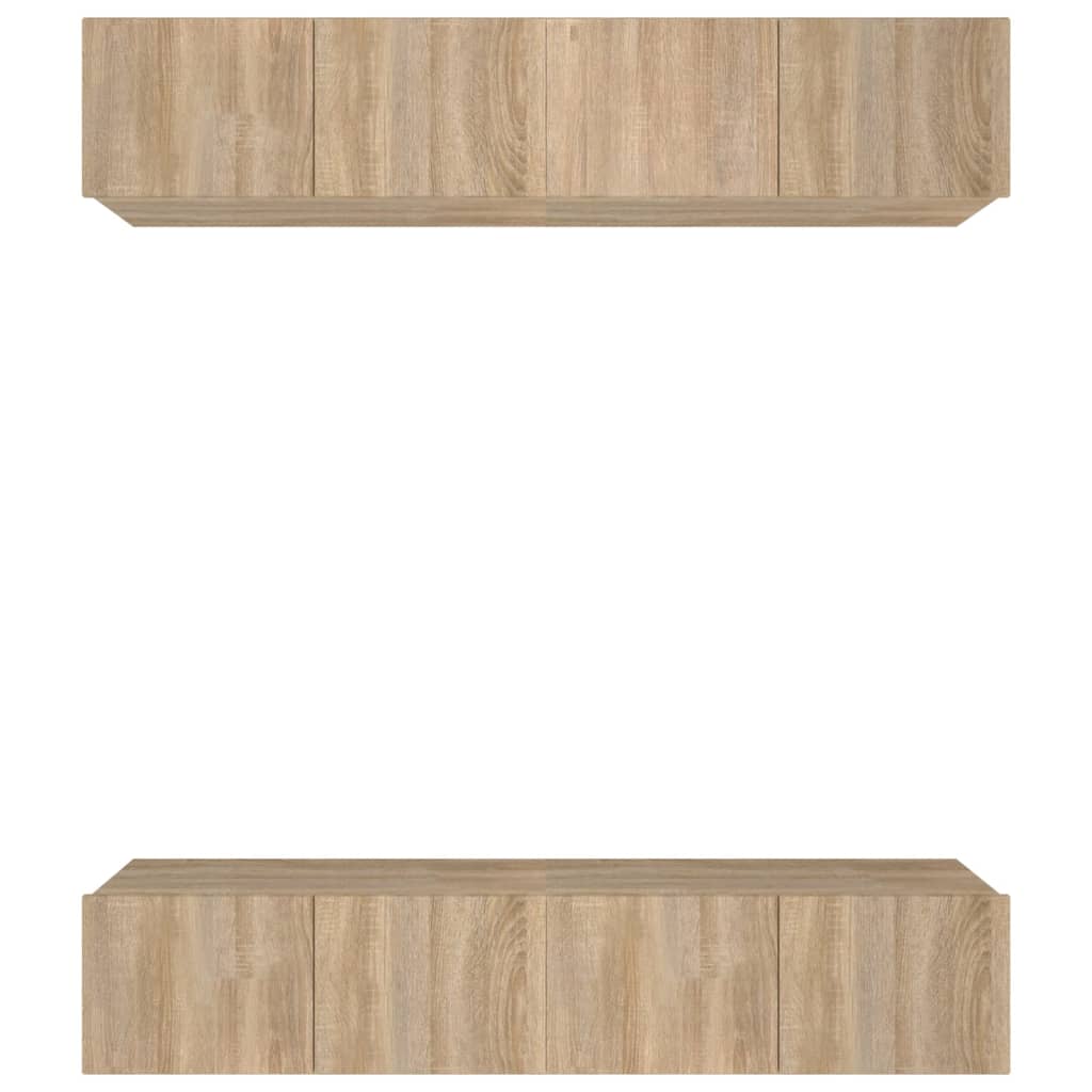 Έπιπλα Τηλεόρασης 4 τεμ. Sonoma Δρυς 80x30x30 εκ. Επεξ. Ξύλο 2