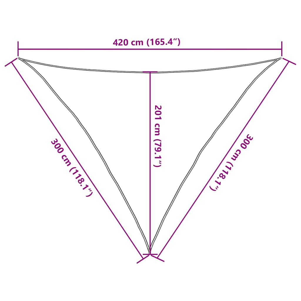 Πανί Σκίασης Taupe 3 x 3 x 4,2 μ. από HDPE 160 γρ/μ² 10