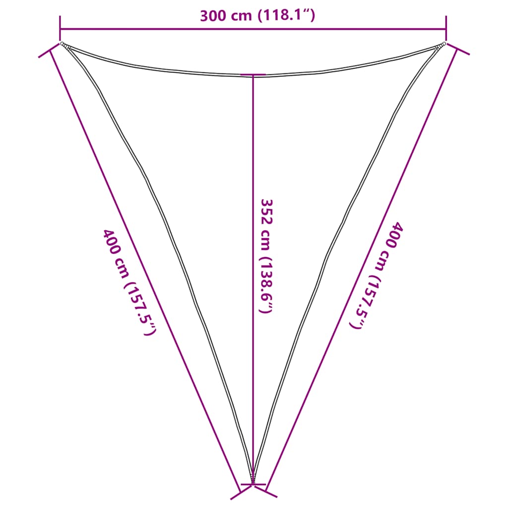 Πανί Σκίασης Taupe 3 x 4 x 4 μ. από HDPE 160 γρ./μ² 10
