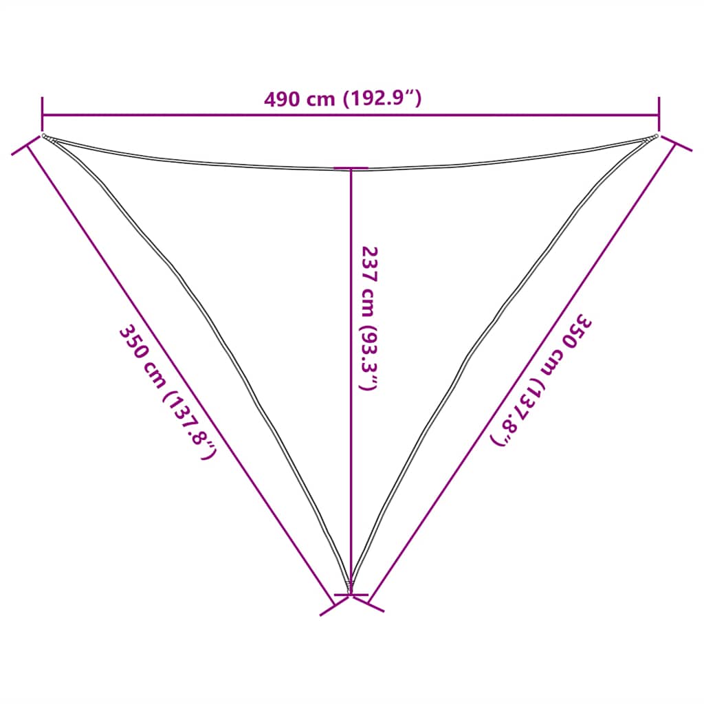 Πανί Σκίασης Taupe 3,5 x 3,5 x 4,9 μ. από HDPE 160 γρ./μ² 10