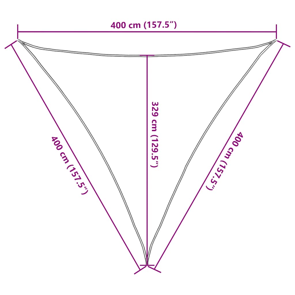 Πανί Σκίασης Taupe 4 x 4 x 4 μ. από HDPE 160 γρ./μ² 10