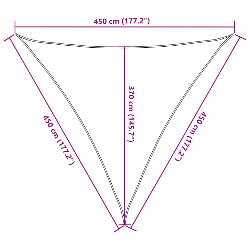 Πανί Σκίασης Taupe 4,5 x 4,5 x 4,5 μ. από HDPE 160 γρ./μ² 10