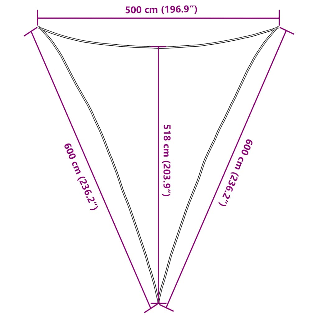 Πανί Σκίασης Taupe 5 x 6 x 6 μ. από HDPE 160 γρ./μ² 10