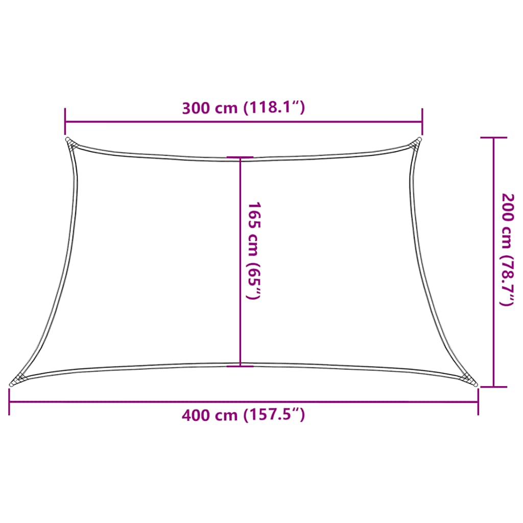 Πανί Σκίασης Taupe 3/4 x 2 μ. από HDPE 160 γρ./μ² 10