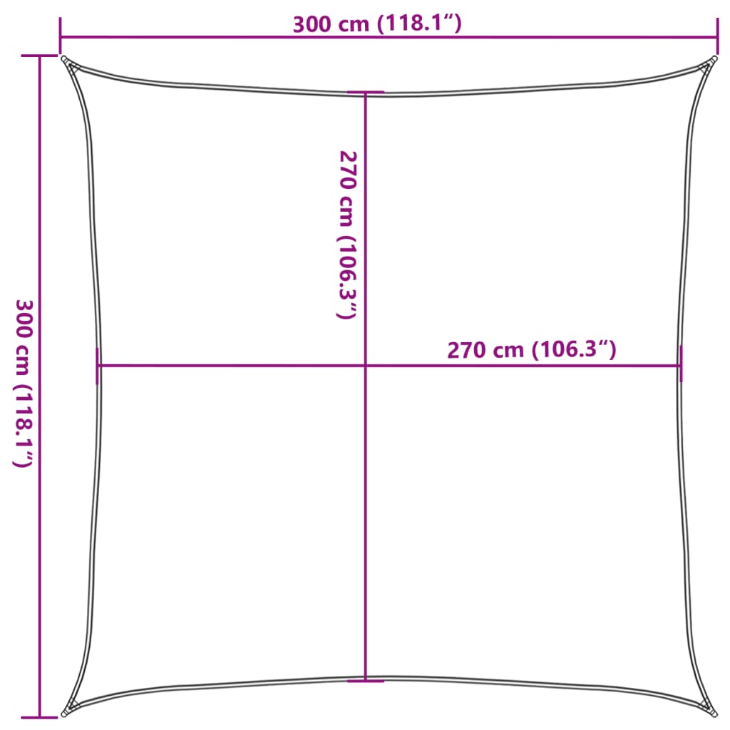 Πανί Σκίασης Σκούρο Πράσινο 3 x 3 μ. από HDPE 160 γρ./μ² 10