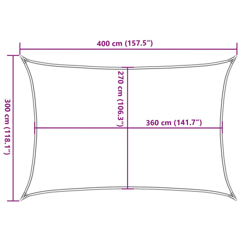Πανί Σκίασης Σκούρο Πράσινο 3 x 4 μ. από HDPE 160 γρ./μ² 10