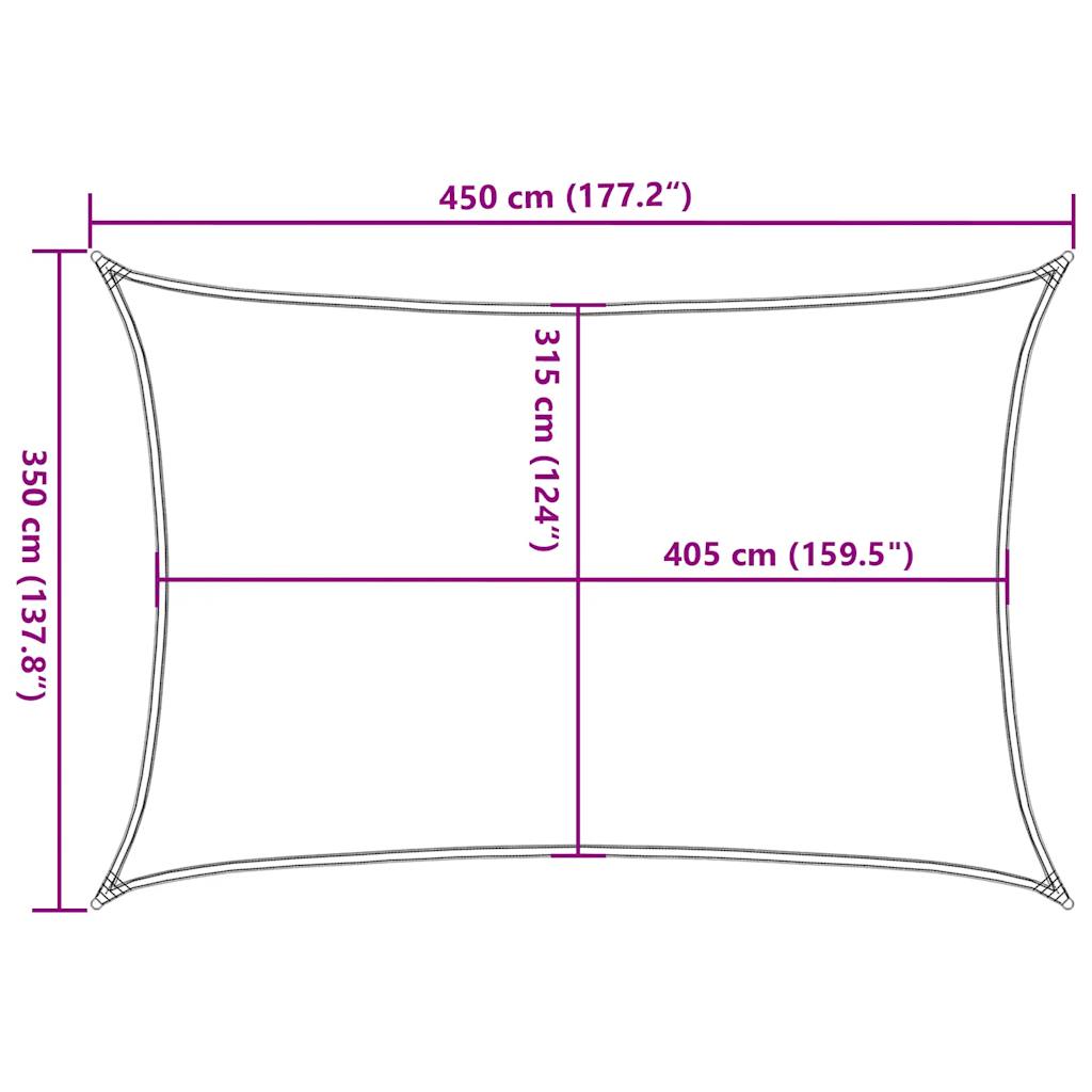Πανί Σκίασης Μπλε Ορθογώνιο 3,5x4,5 μ. από HDPE 160 γρ/μ² 10