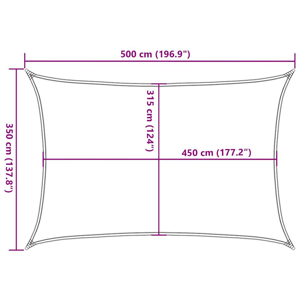 Πανί Σκίασης Ορθογώνιο Μπλε 3,5x5 μ. HDPE 160 γρ./μ² 10