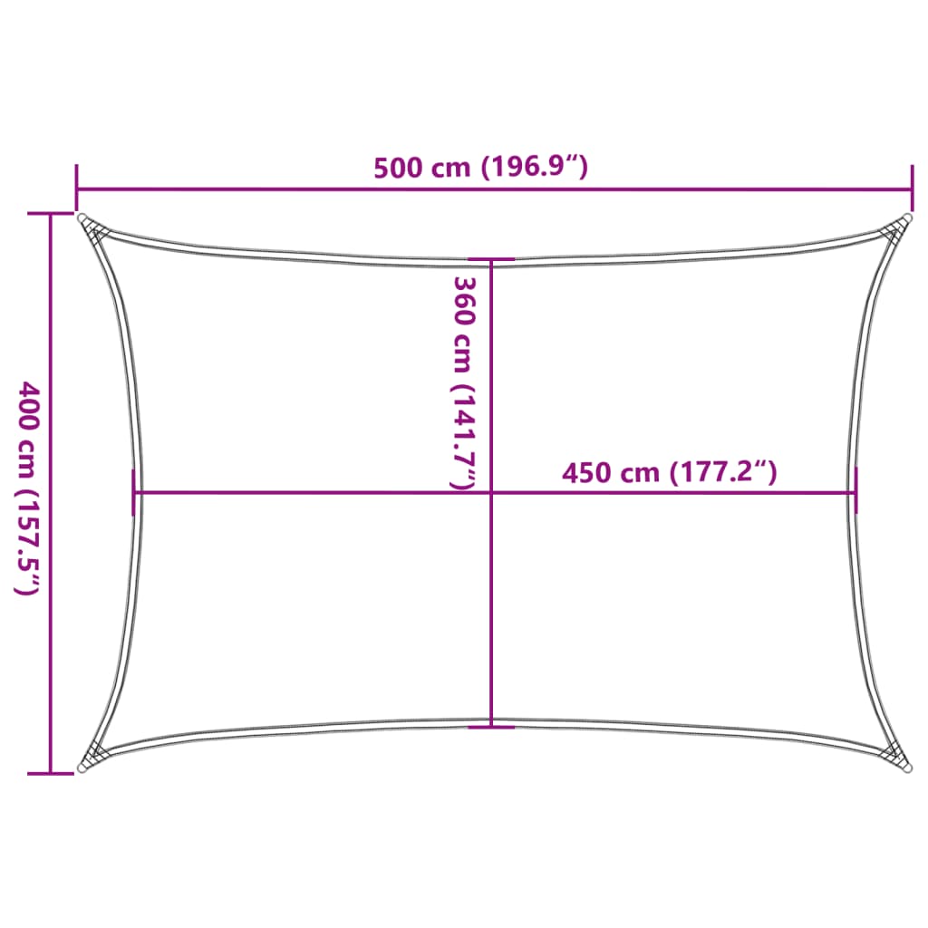 Πανί Σκίασης Μπλε Ορθογώνιο 4x5 μ. από HDPE 160 γρ/μ² 10