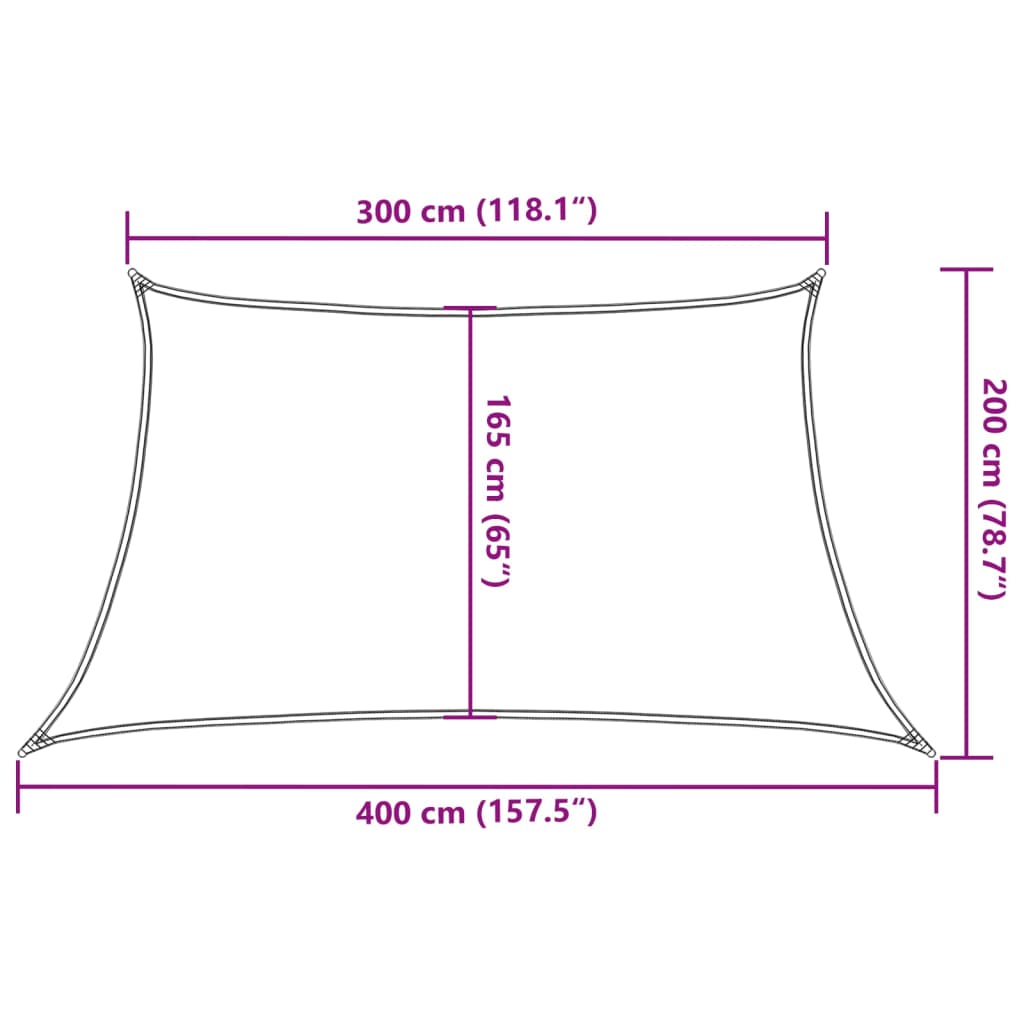 Πανί Σκίασης Μπλε 3/4 x 2 μ. από HDPE 160 γρ./μ² 10