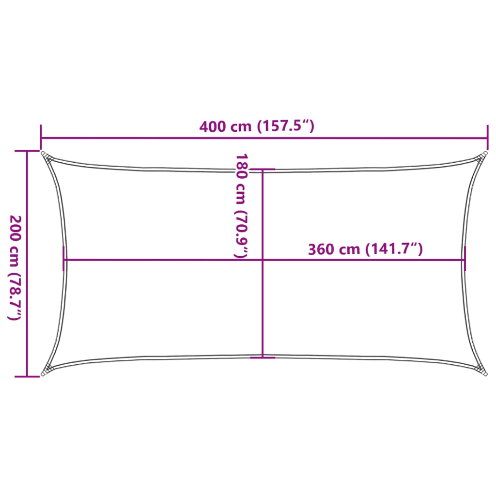 Πανί Σκίασης Κίτρινο 2 x 4 μ. 160 γρ./μ² από HDPE 10