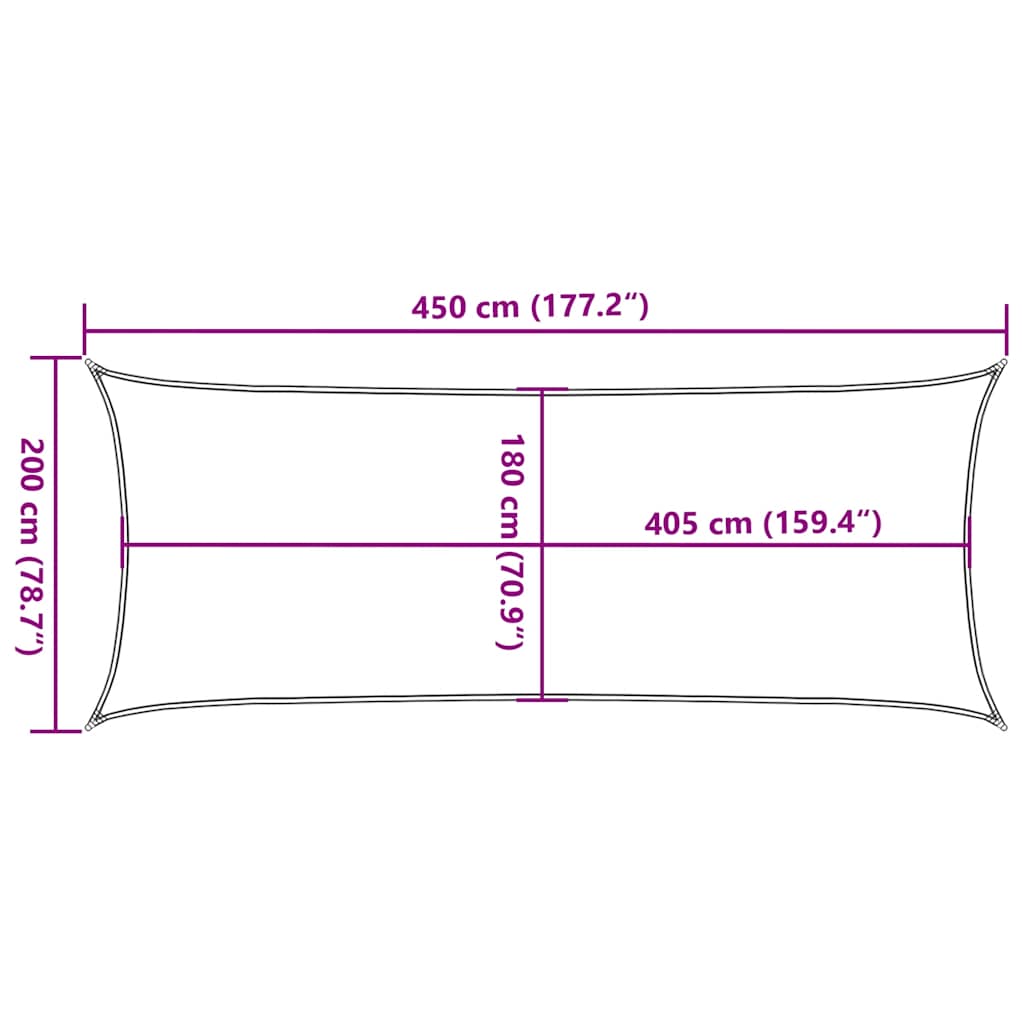 Πανί Σκίασης Κόκκινο 2 x 4,5 μ. από HDPE 160 γρ./μ² 10