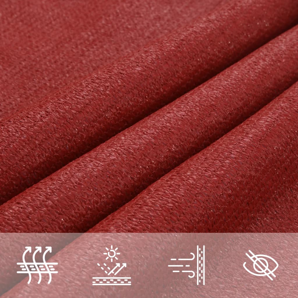 Πανί Σκίασης Κόκκινο 4,5 x 4,5 x 4,5 μ. από HDPE 160 γρ./μ² 5