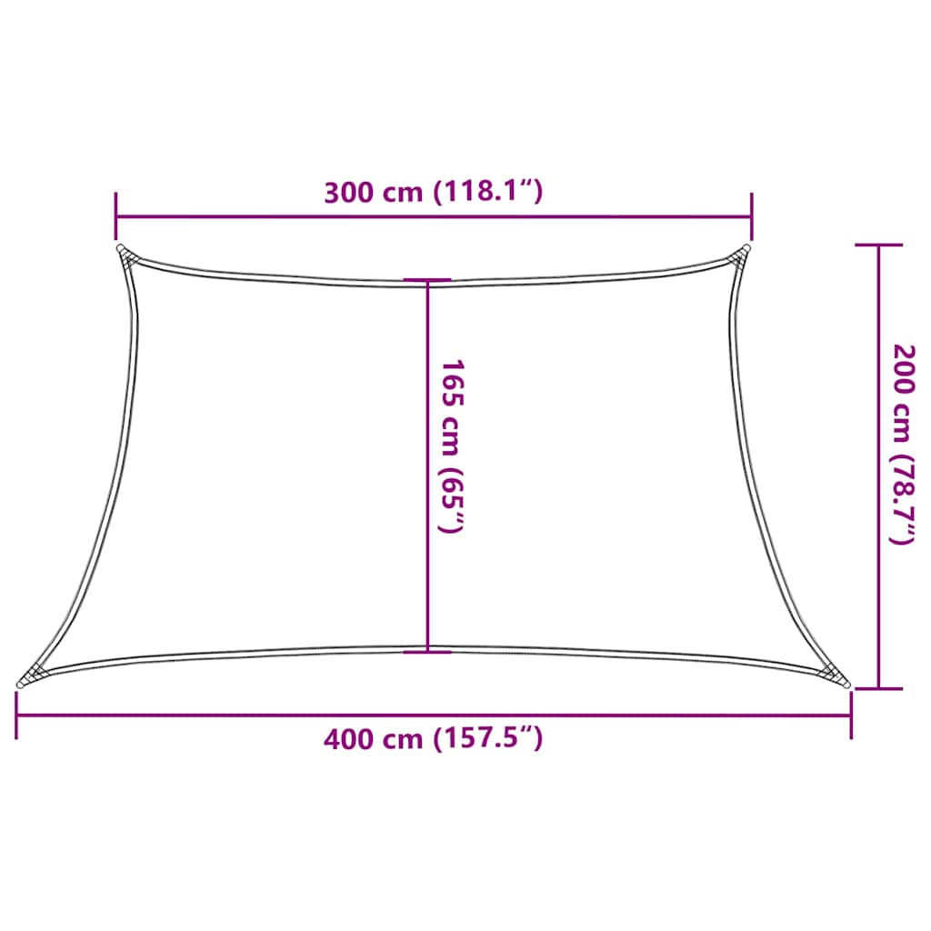 Πανί Σκίασης Κόκκινο 3/4 x 2 μ. από HDPE 160 γρ./μ² 10