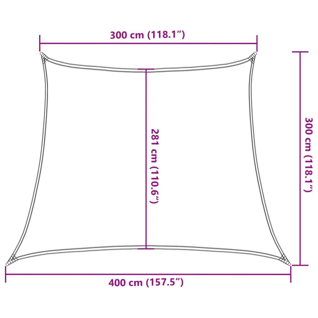 Πανί Σκίασης Κόκκινο 3/4 x 3 μ. από HDPE 160 γρ./μ² 10