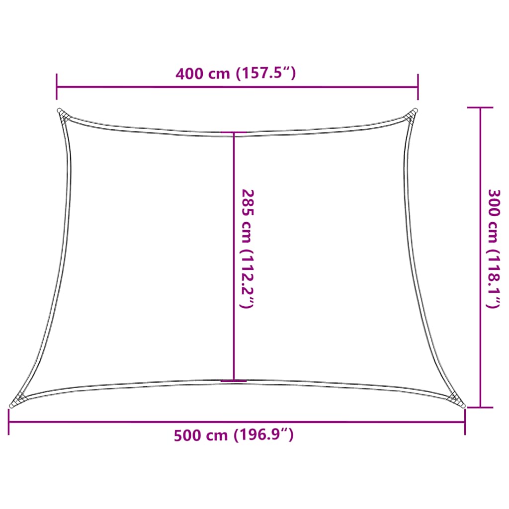 Πανί Σκίασης Κόκκινο 4/5 x 3 μ. από HDPE 160 γρ./μ² 10