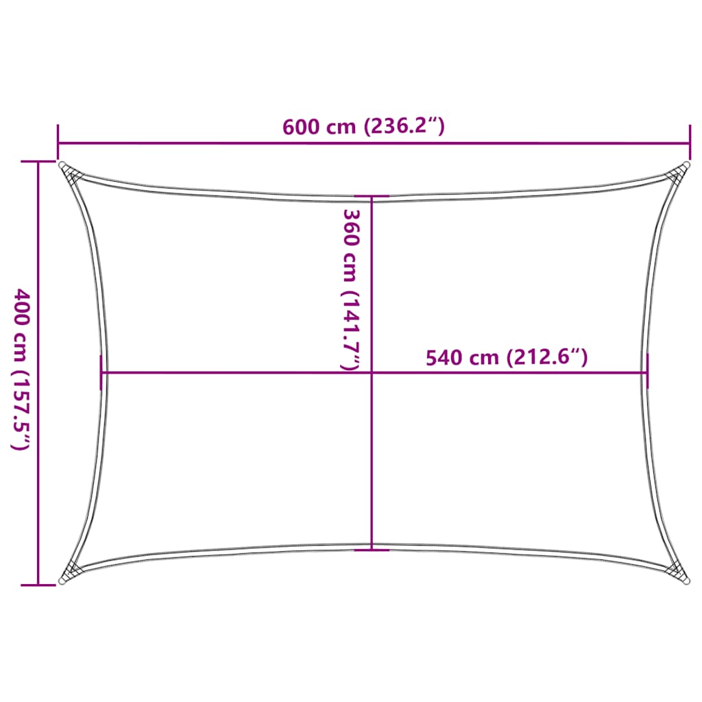 Πανί Σκίασης Πορτοκαλί 4 x 6 μ. από HDPE 160 γρ./μ² 10