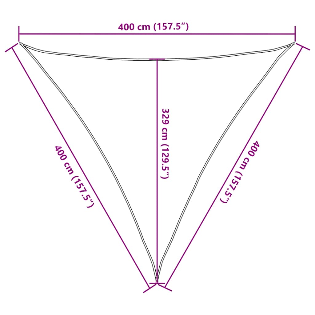 Πανί Σκίασης Πορτοκαλί 4 x 4 x 4 μ. 160 γρ./μ² από HDPE 10