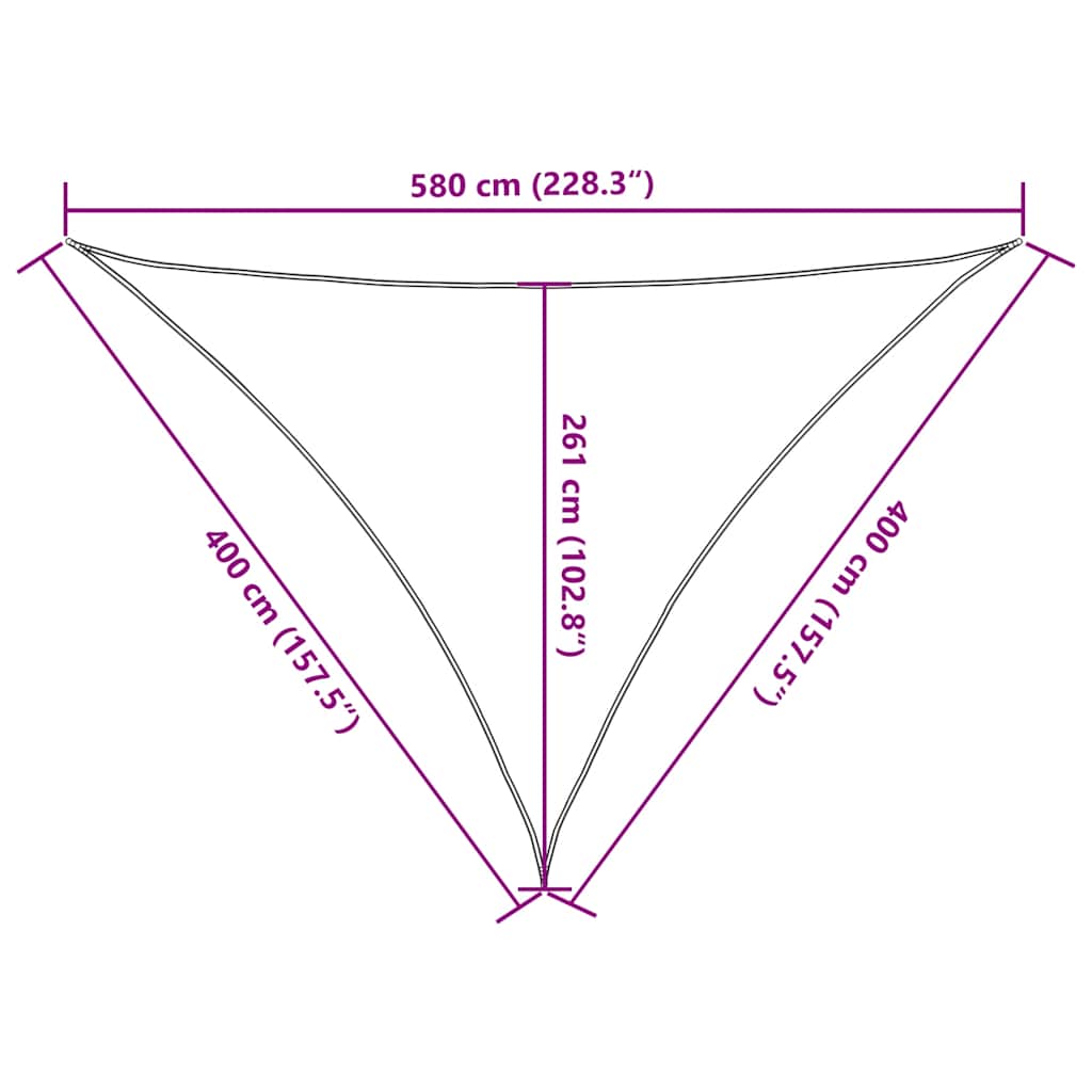 Πανί Σκίασης Πορτοκαλί 4 x 4 x 5,8 μ. από HDPE 160 γρ./μ² 10
