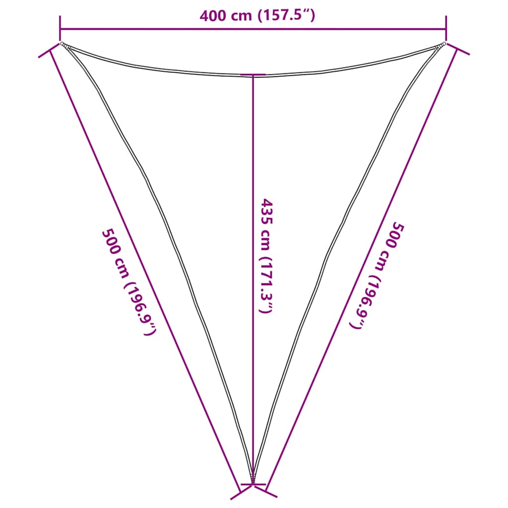 Πανί Σκίασης Πορτοκαλί 4 x 5 x 5 μ. από HDPE 160 γρ./μ² 10