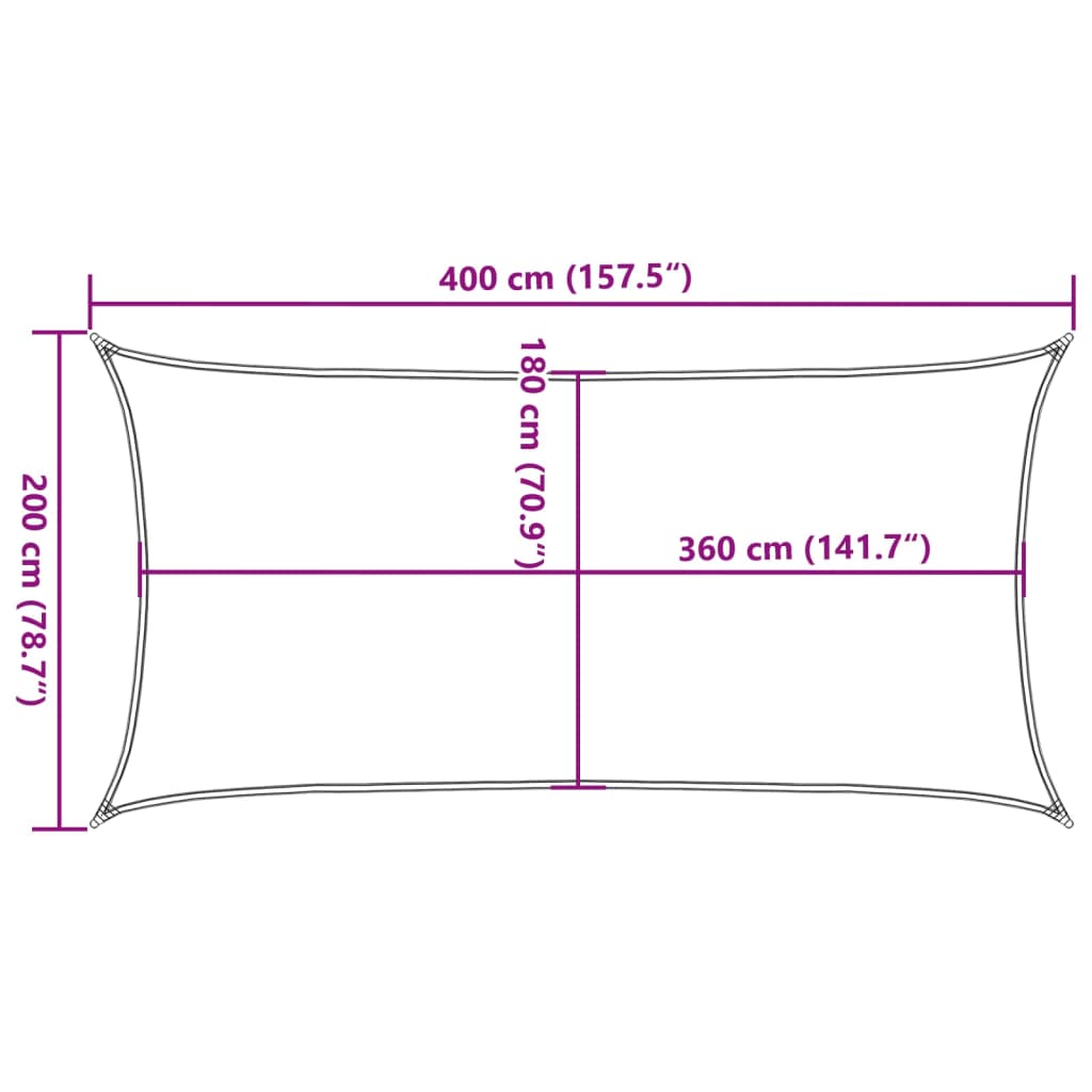 Πανί Σκίασης Μαύρο 2 x 4 μ. από HDPE 160 γρ./μ² 10