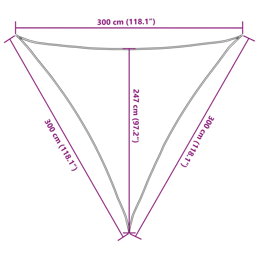 Πανί Σκίασης Μαύρο 3 x 3 x 3 μ. από HDPE 160 γρ/μ² 10