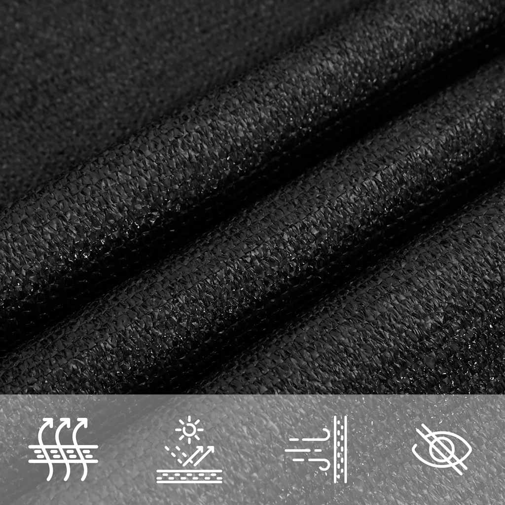 Πανί Σκίασης Μαύρο 4,5 x 4,5 x 4,5 μ. από HDPE 160 γρ./μ² 7