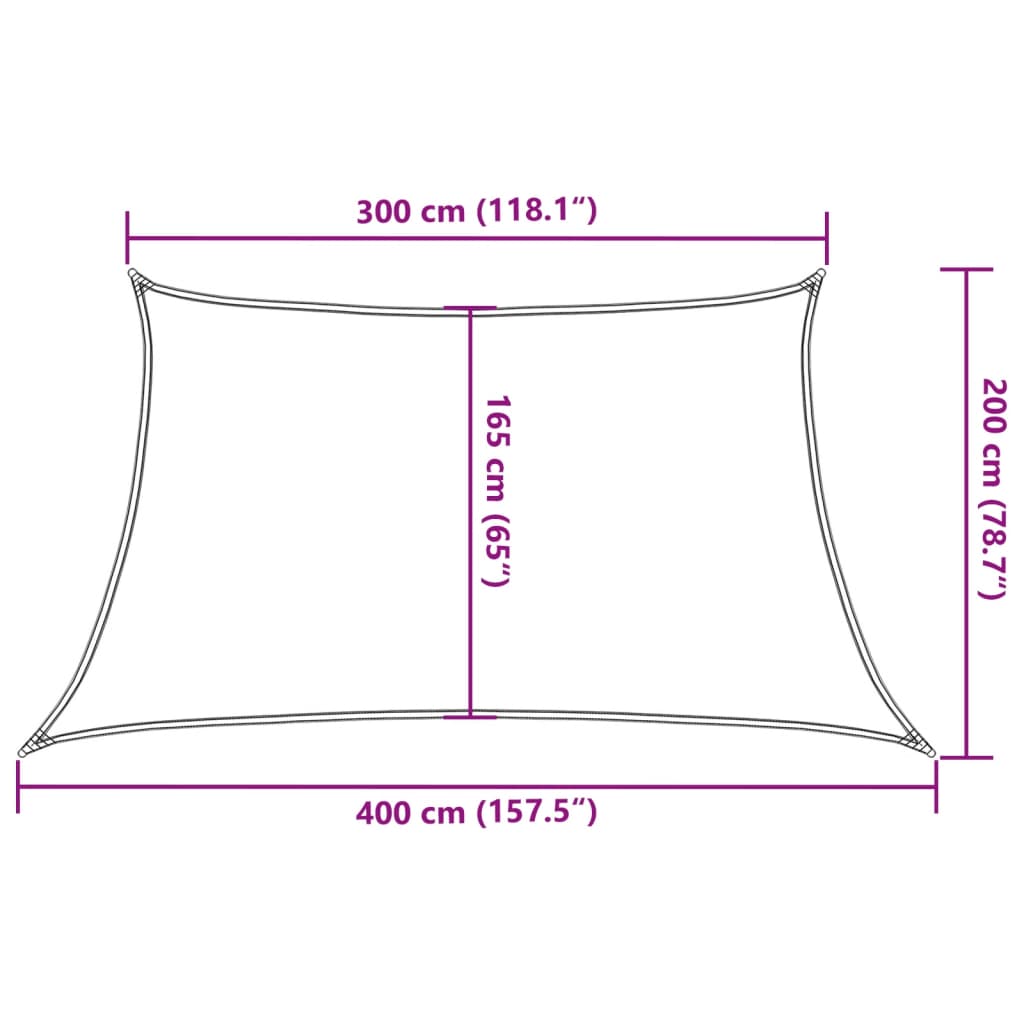Πανί Σκίασης Μαύρο 3/4 x 2 μ. από HDPE 160 γρ./μ² 10