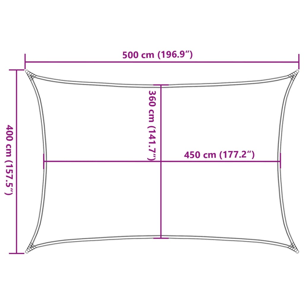 Πανί Σκίασης Καφέ 4 x 5 μ. από HDPE 160 γρ./μ² 10