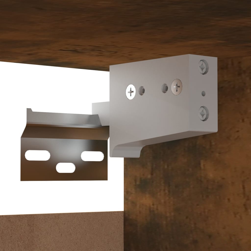 Έπιπλα Τηλεόρασης Επιτοίχια 8 τεμ.Καπνιστή δρυς 30,5x30x30 εκ. 8