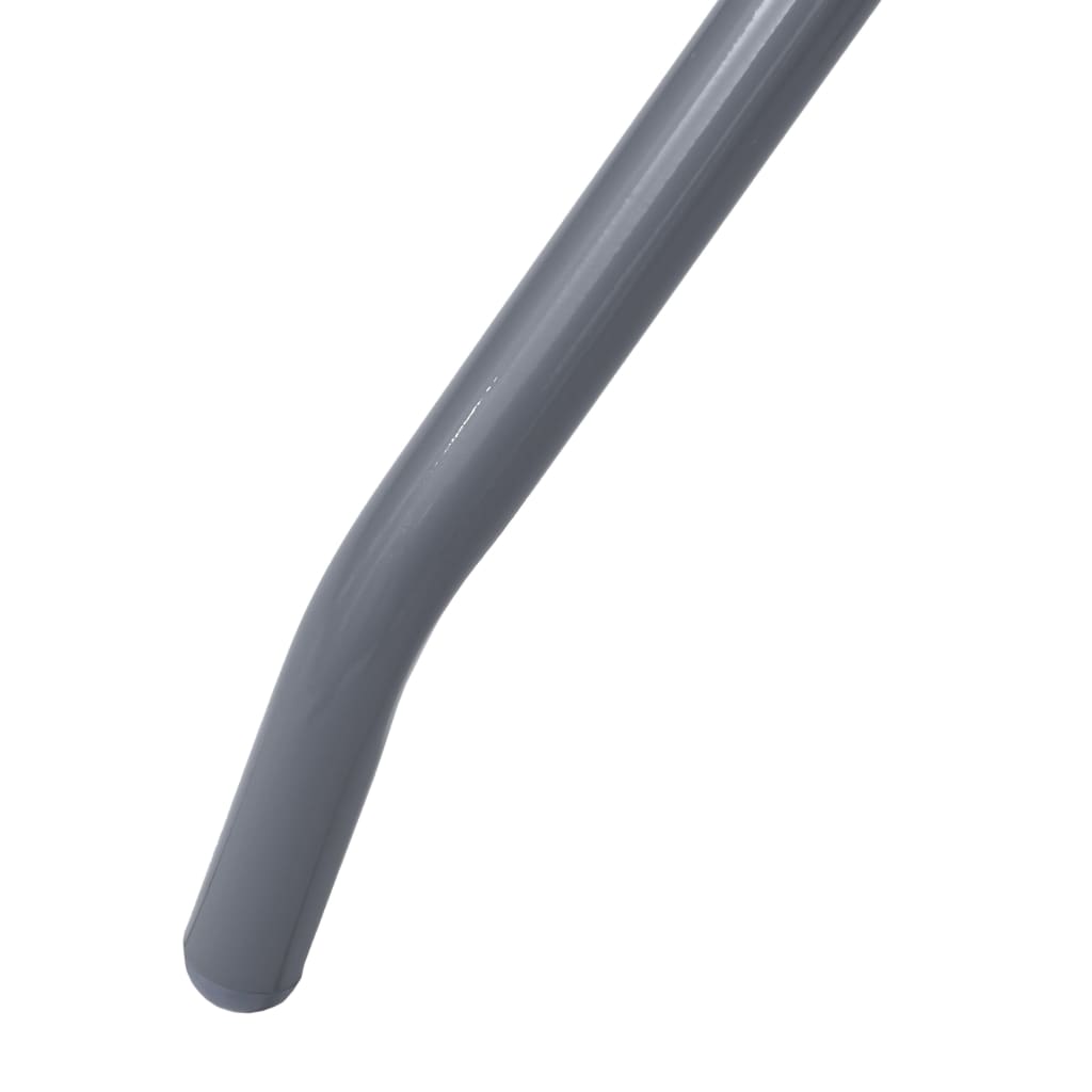 Τραπέζι Κήπου Ανοιχτό Γκρι 80 εκ. από Ατσάλι / Γυαλί 4