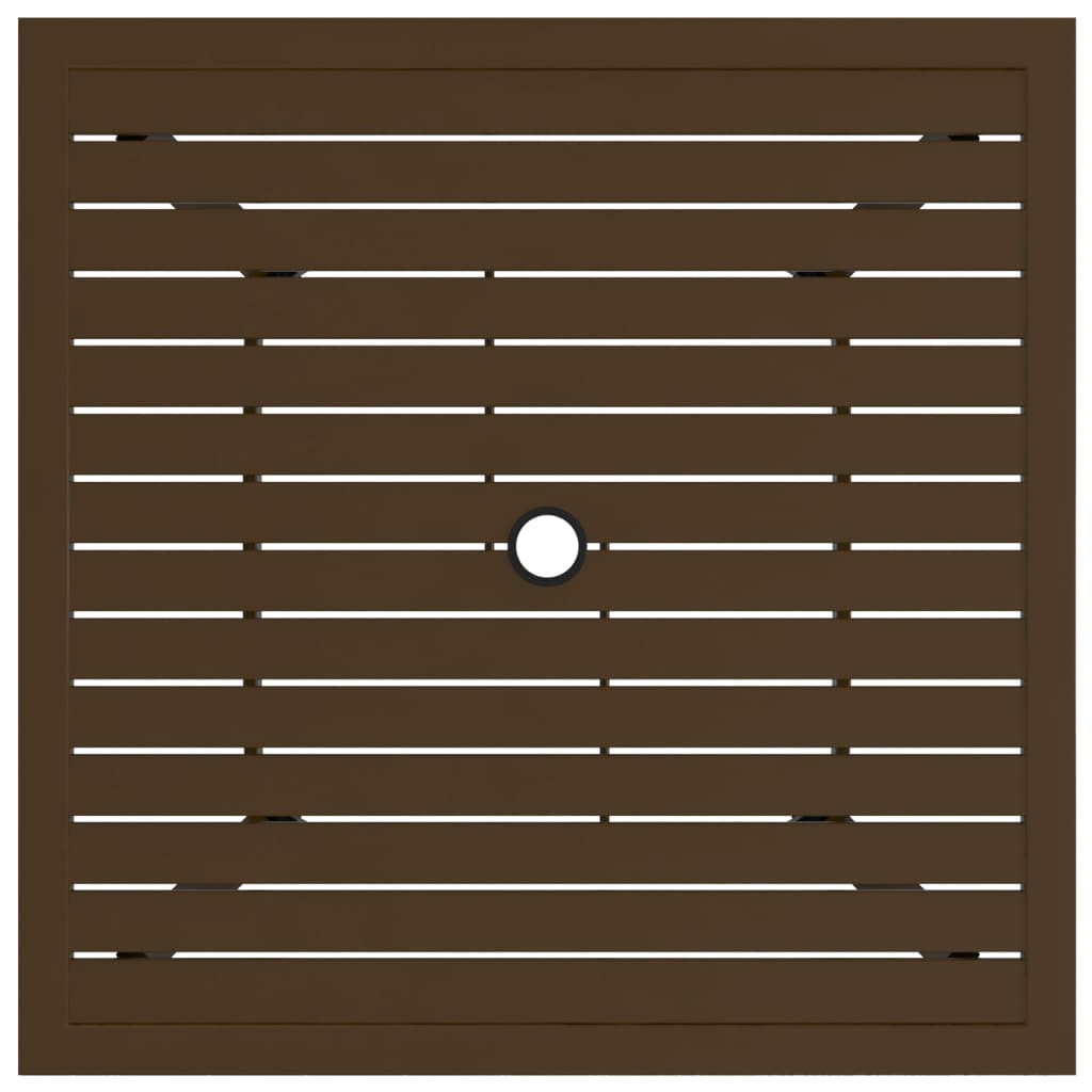 Τραπέζι Κήπου Καφέ 81,5 x 81,5 x 72 εκ. Ατσάλινο 3