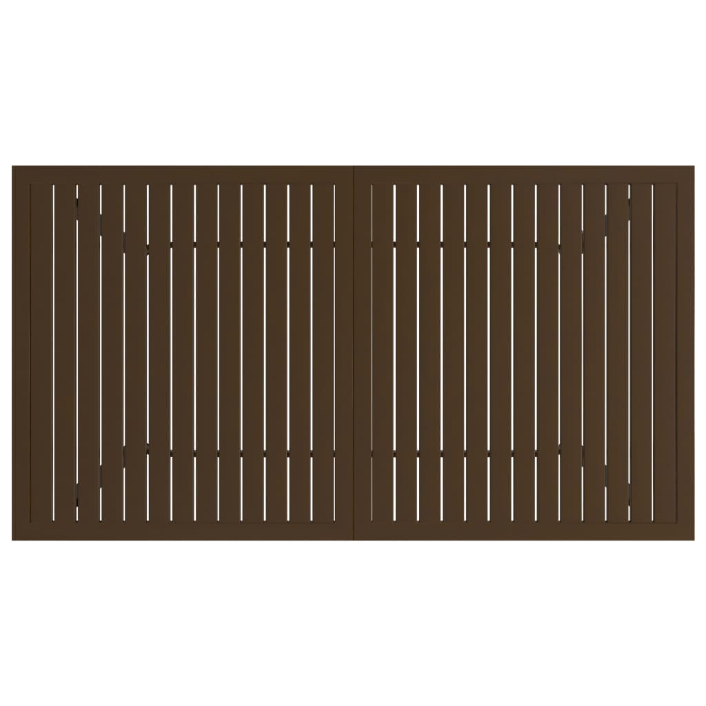 Τραπέζι Κήπου Καφέ 140 x 80 x 72 εκ. Ατσάλινο 4